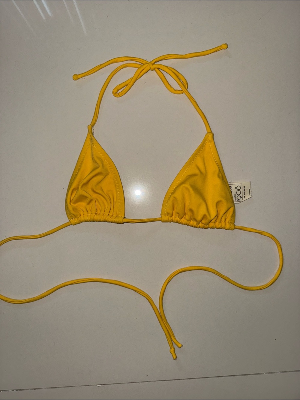 Like New Yellow Brazilian Bikini Triangle Top